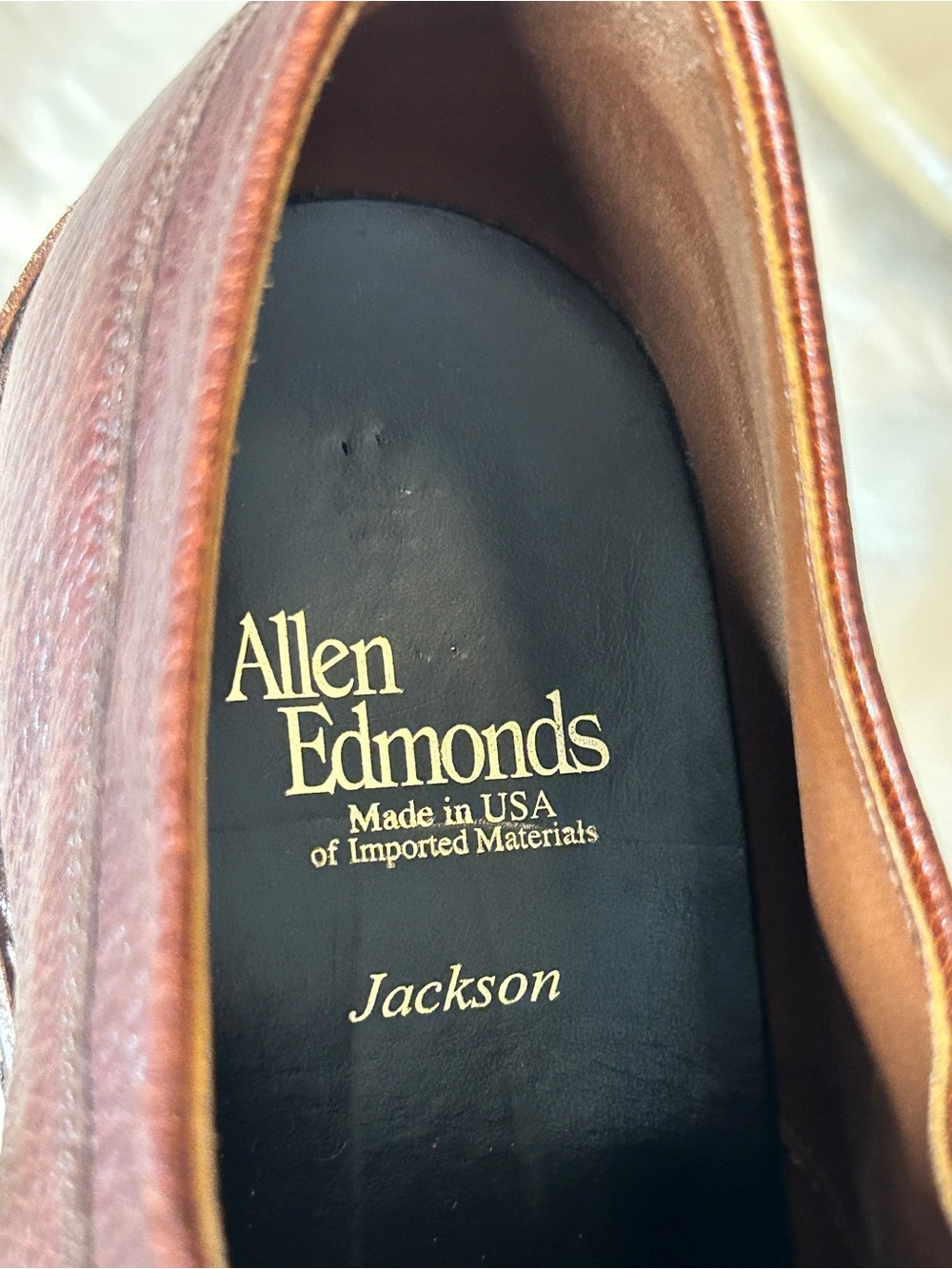 Allen Edmonds Jackson Men’s Brown Leather Lace-Up Derby Dress Shoes US 9.5D - Picture 7 of 8